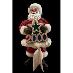 Santa Claus Greeting the Millennium Auld Lang Syne Musical 2000 Clothtiques